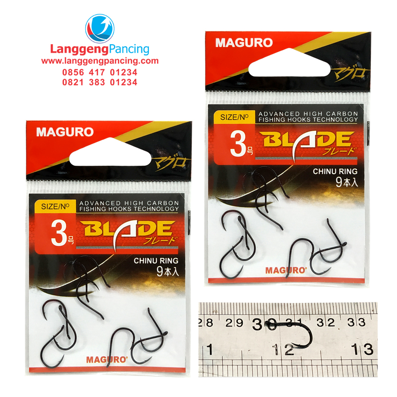 Maguro Blade Chinu Ring Size 3 Qty 9pcs Kail Pancing Maguro Blade